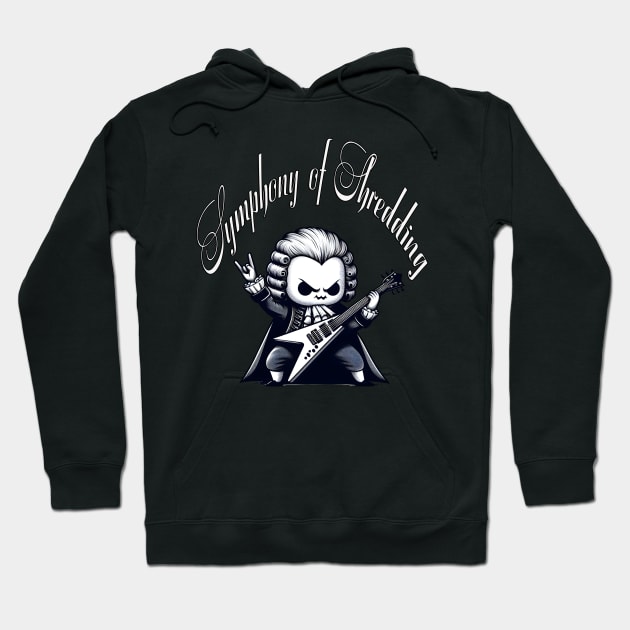 Cute and Metalhead Mozart Hoodie by MetalByte